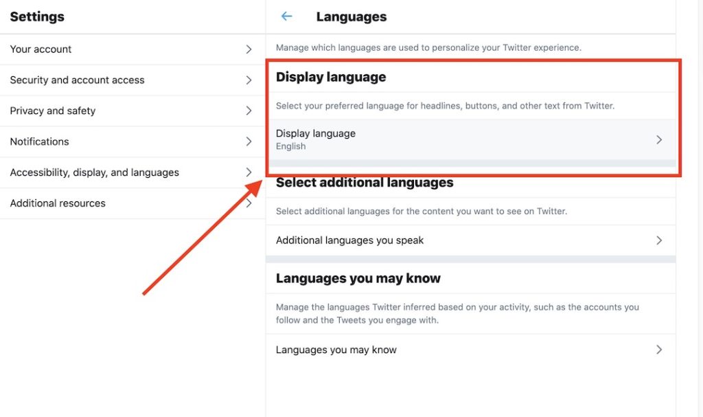 Twitterを日本語にしたい