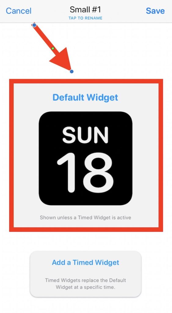 default widgetを選択