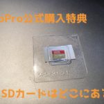 GoPro公式サイトで購入した特典のSDカードはどこにある？