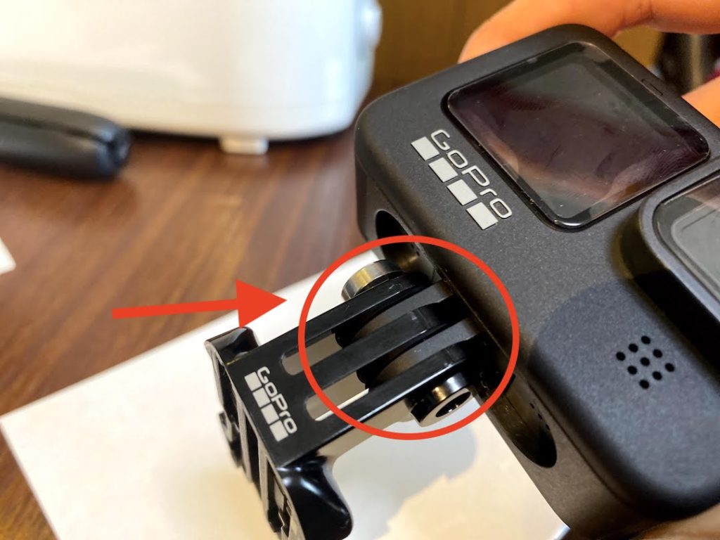 GoProと土台を付ける