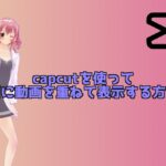 capcutを使って動画に動画を追加して重ねて表示させたい