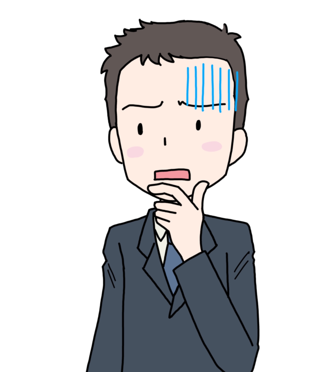 ガッカリする男性社員のイラスト