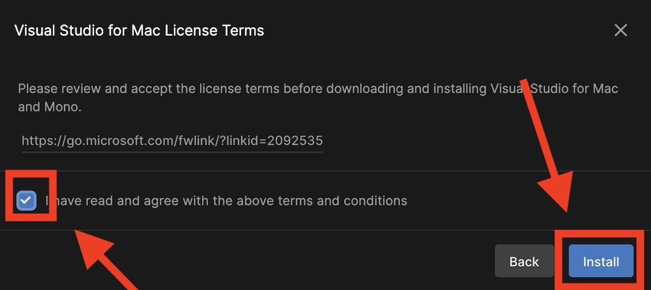 Unity インストール画面