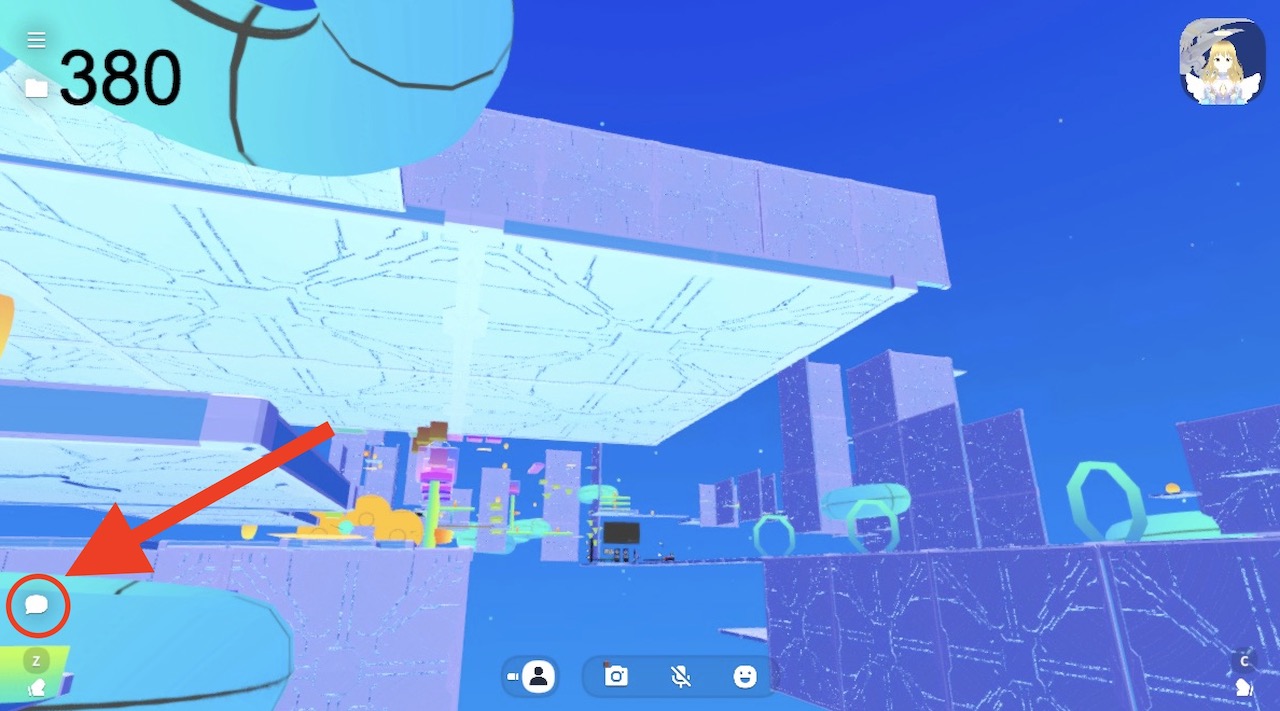 PC版 cluster テキストチャット