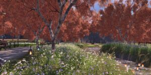 【秋に染まる灯篭川-The lantern river dyed in autumn-】秋を感じるワールド！