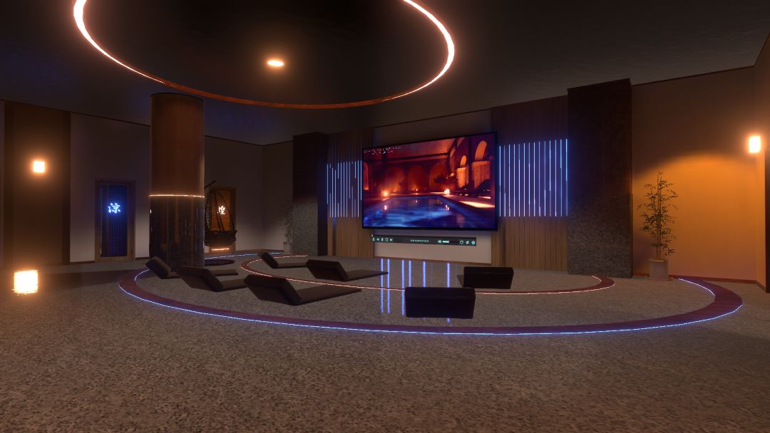 VRChatワールド紹介 リゾート温泉 さとりの和 大岩盤浴場 stone spa satori 3