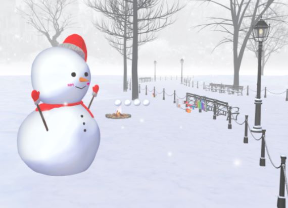 VRChatワールド紹介 自由に成形できる雪だるまわーるど（Free molding of snowmen） サムネイル