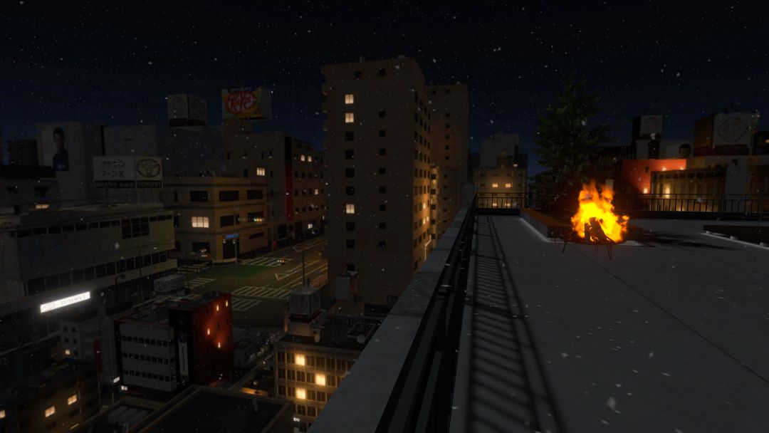 VRChatワールド紹介 冬空カフェ-winter sky cafe- 3