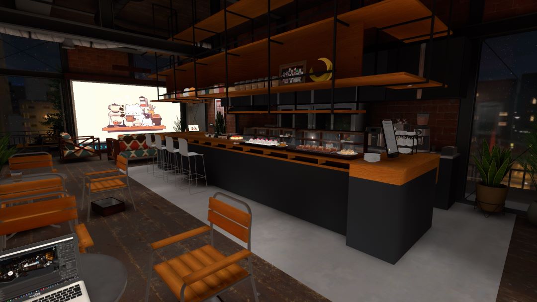 VRChatワールド紹介 冬空カフェ-winter sky cafe- 5