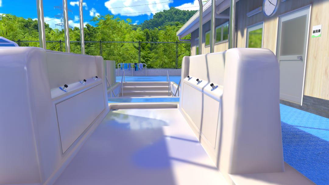VRChatワールド紹介 澄夏町学校 プール開放日 -School Swimming Pool in Summer- 4