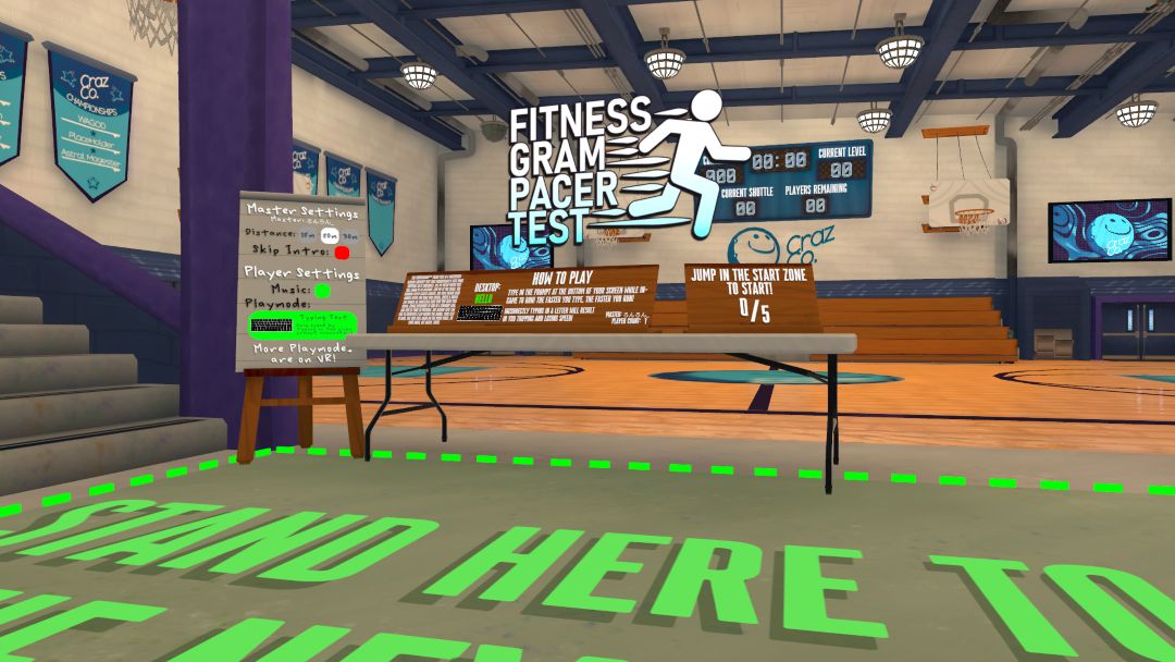 VRChatワールド紹介 The FitnessGram Pacer Test 2