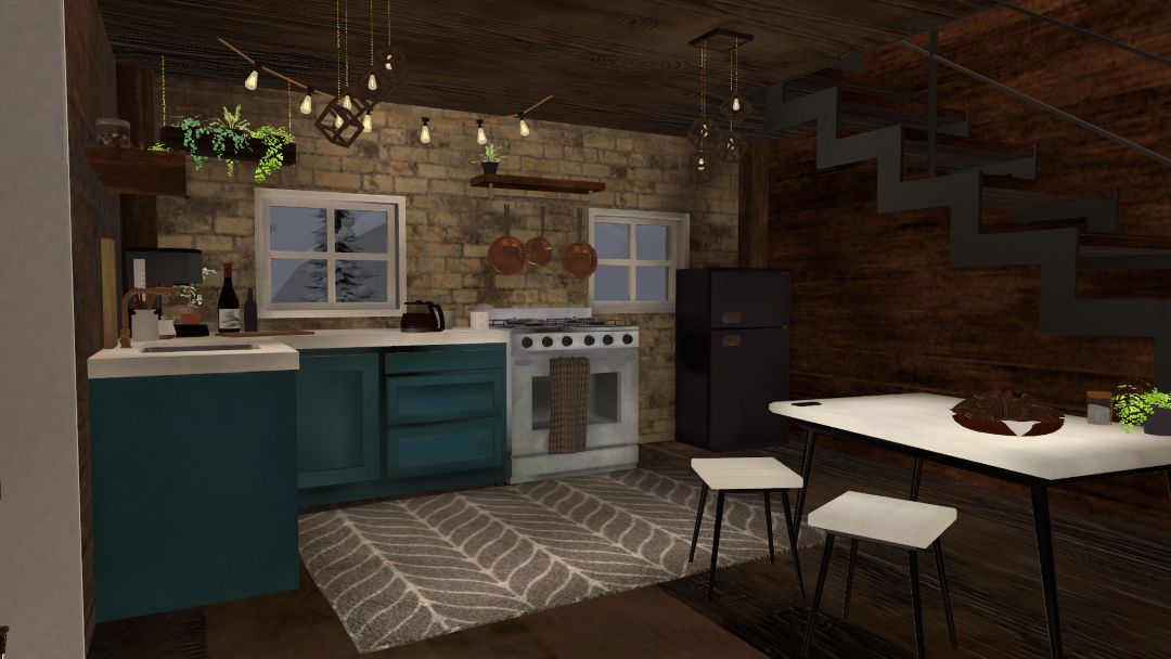 VRChatワールド紹介 ぽかぽかの冬 -Warm log house- 2