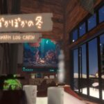 VRChatワールド紹介 ぽかぽかの冬 -Warm log house- サムネイル