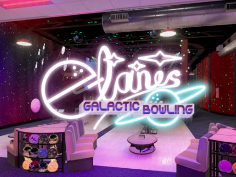 VRChatワールド紹介 e-Lanes Galactic Bowling サムネイル