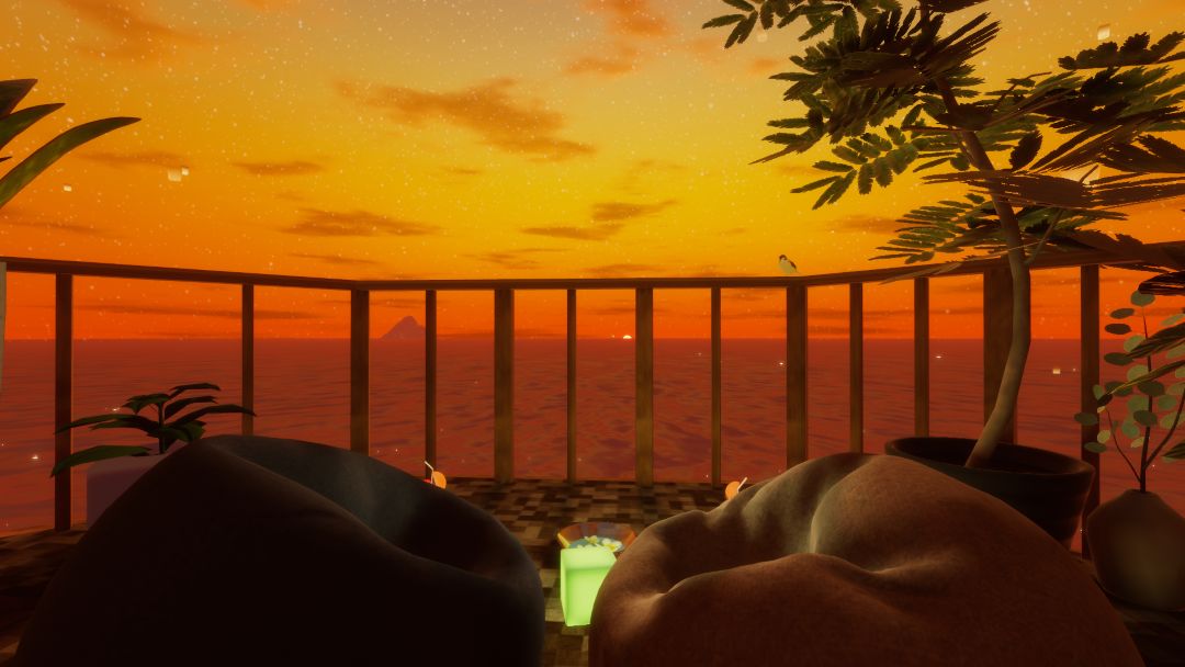 VRChatワールド紹介 夕暮れを完全に把握する部屋-Sunset Haven-3