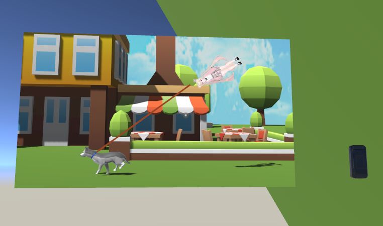 VRChatワールド紹介 パワフルな犬の散歩 サムネイル