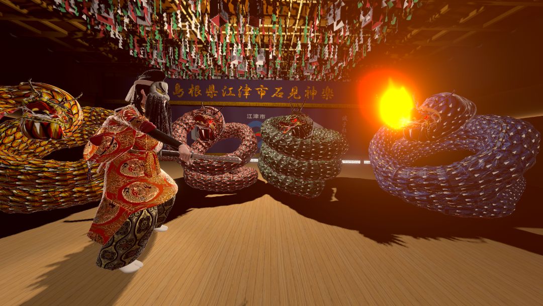 VRChatワールド紹介 島根県江津市 石見神楽『大蛇』／Gotsu City‚ Shimane Prefecture IWAMI KAGURA ＂OROCHI＂ 5