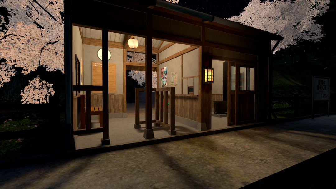 VRChatワールド紹介 望郷の春咲く夜 -Nostalgic Spring night- 2