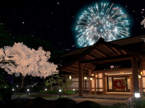 VRChatワールド紹介 望郷の春咲く夜 -Nostalgic Spring night- サムネイル