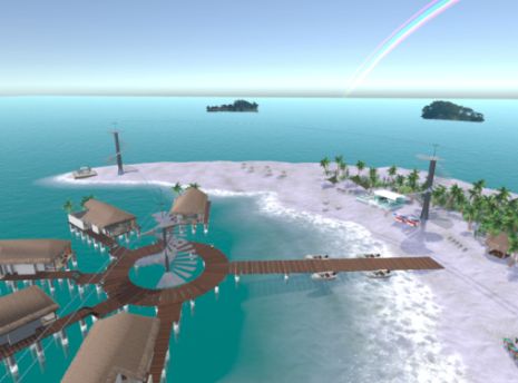 VRChatワールド紹介 海辺の家 サムネイル