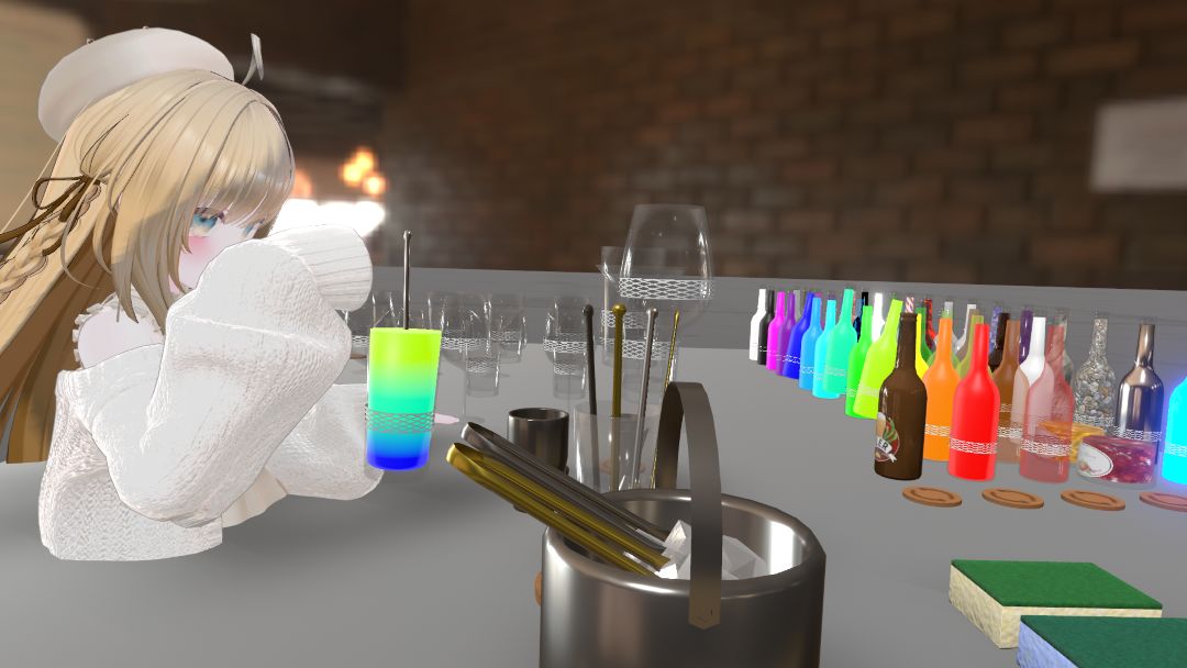 VRChatワールド紹介 混ざるドリンク StrangeGlass テスト用ワールド 1