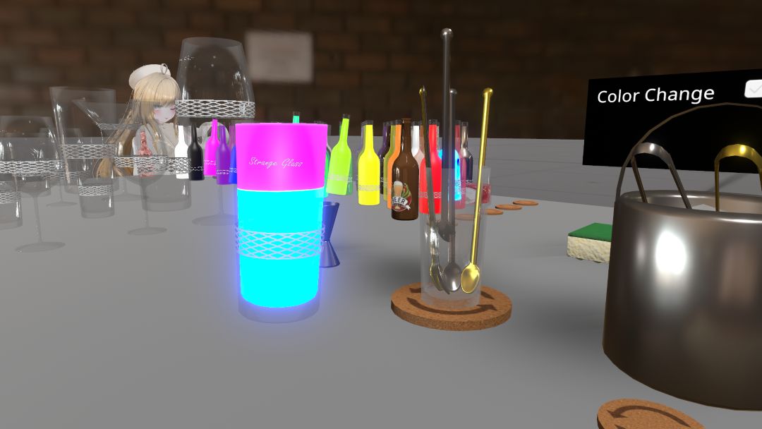 VRChatワールド紹介 混ざるドリンク StrangeGlass テスト用ワールド 2