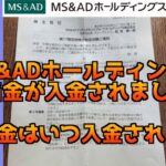 MS&ADインシェアランスグループホールディングス(8325)の配当金はいつ入金されるの？配当金が入金されました！