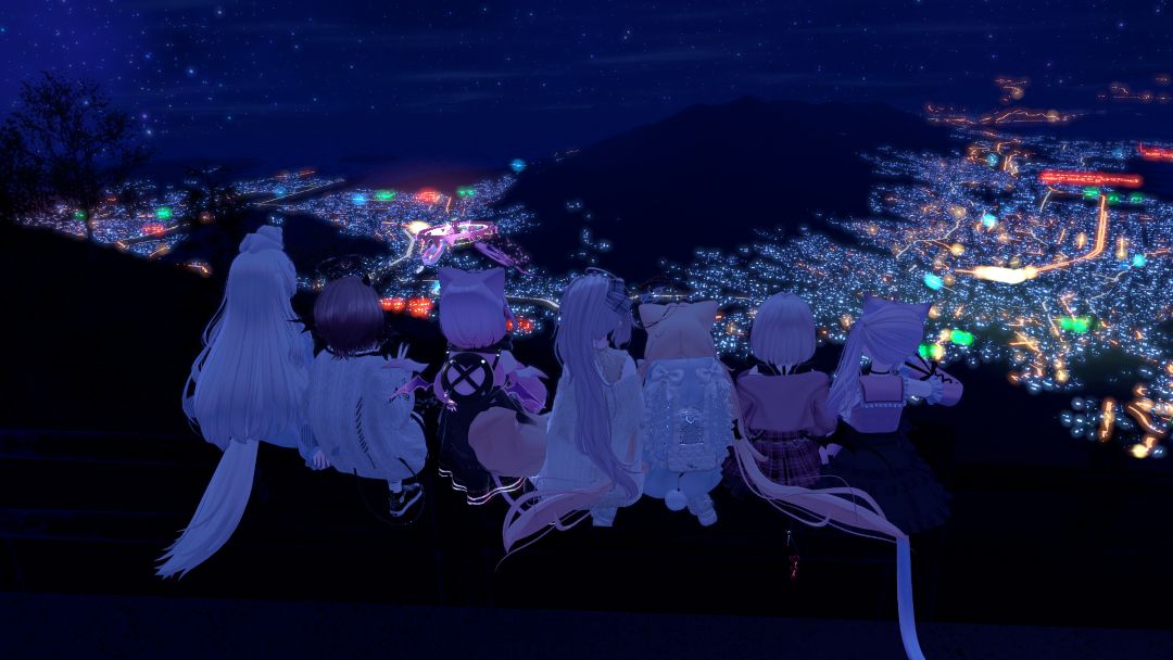 VRChatワールド紹介 きらめく夜の展望台 -The Shimmering Night Viewpoint- 4