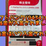 ソフトバンク(9434)から配当金が入金された！株主優待は？