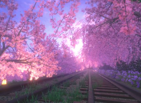 VRChatワールド紹介 Yayoi sakura Incline サムネイル