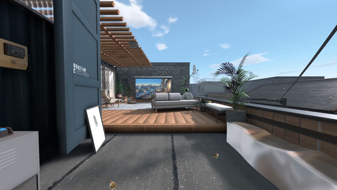 VRChatワールド紹介 Rooftop Container サムネイル