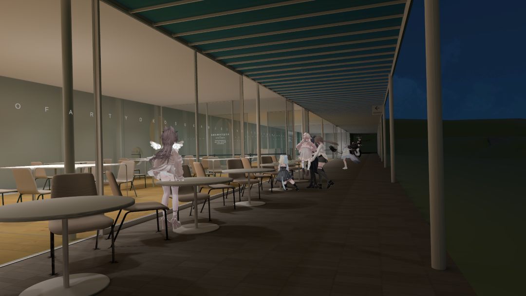 VRChatワールド紹介 -Yokosuka Museum of Art Night -横須賀美術館 夜- 5