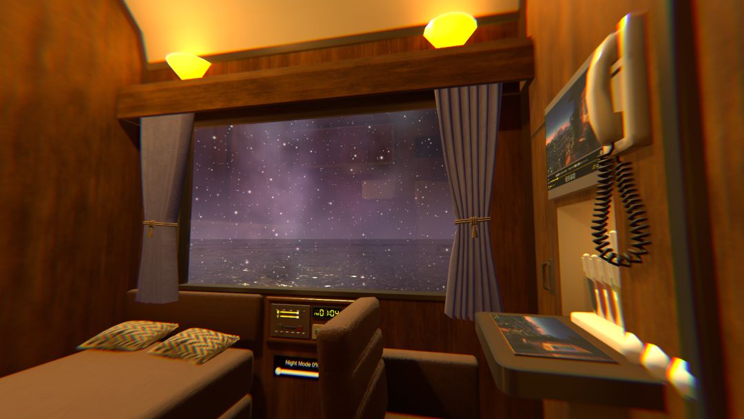 VRChatワールド紹介 寝台列車銀河線。 1