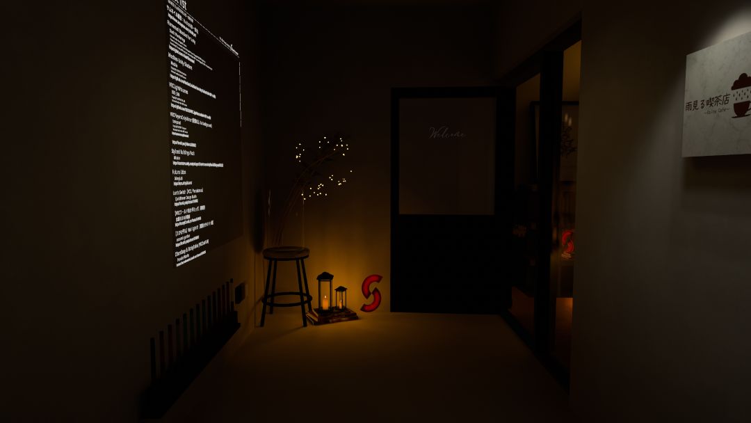 VRChatワールド紹介 雨見る喫茶店～Rainy cafe～ 1