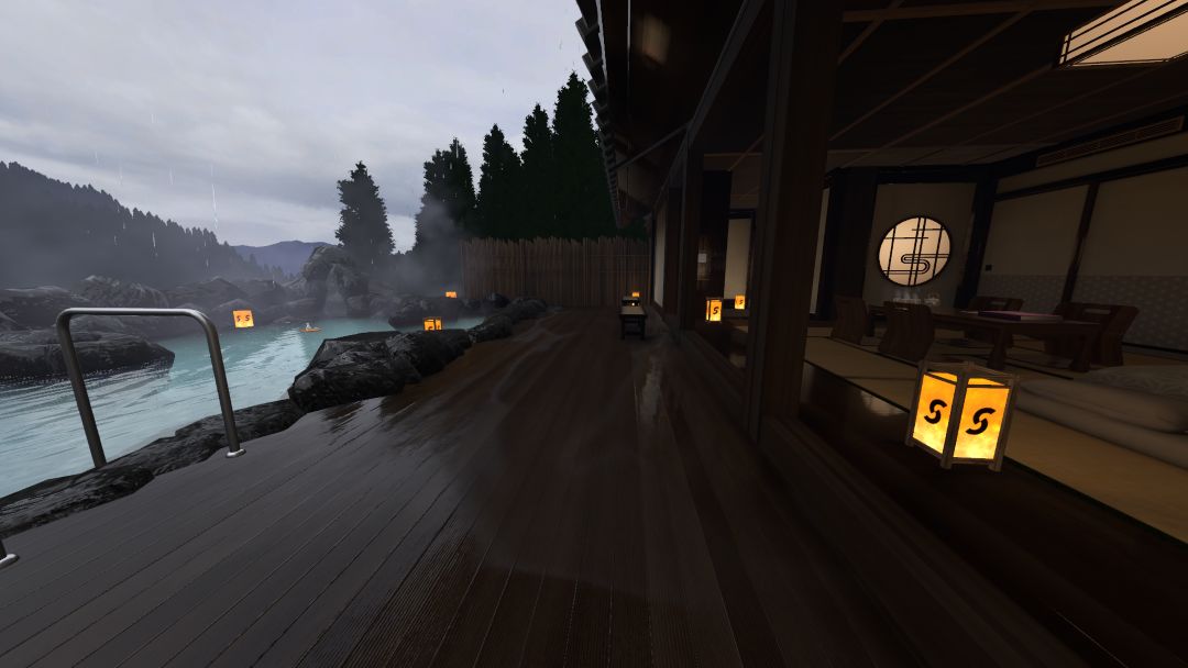 VRChatワールド紹介 雨見温泉 Rainy hot spring 3