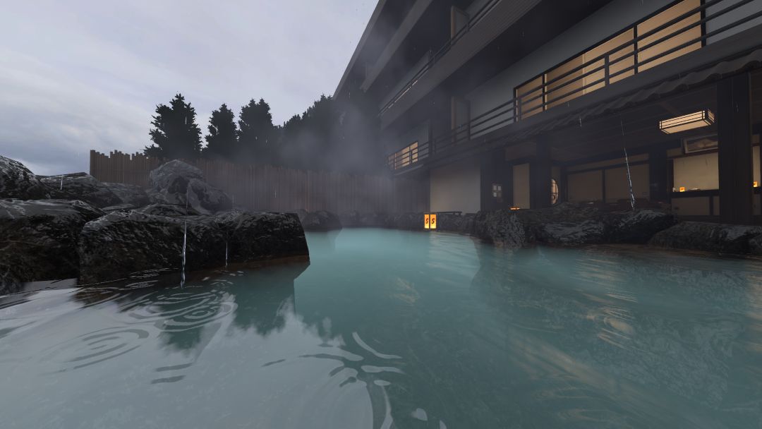VRChatワールド紹介 雨見温泉 Rainy hot spring 4