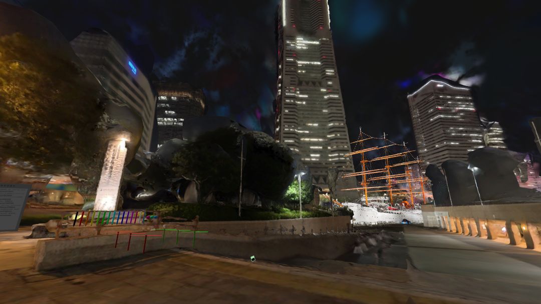VRChatワールド紹介 3DScan 深夜の横浜散策 帆船「日本丸」 1