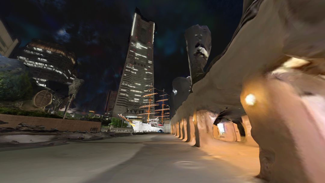 VRChatワールド紹介 3DScan 深夜の横浜散策 帆船「日本丸」 2