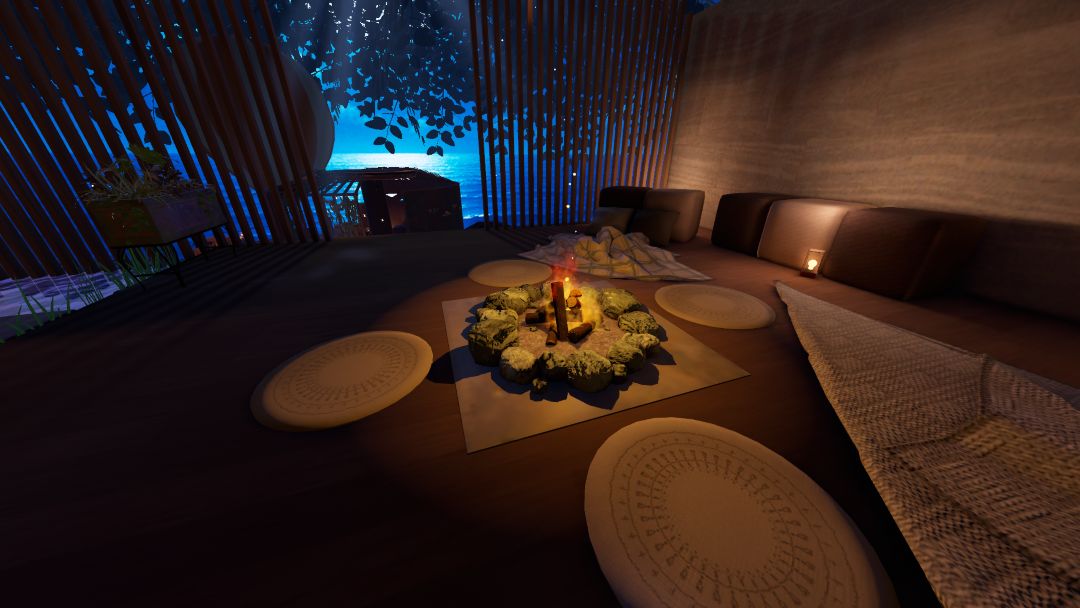 VRChatワールド紹介 大樹のそよ風（夜） 3