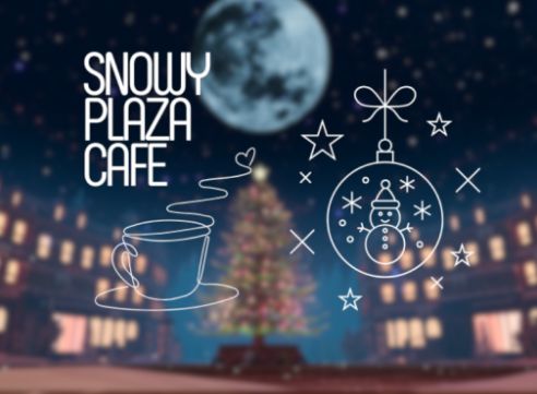 VRChatワールド紹介 Snow Plaza Cafe サムネイル