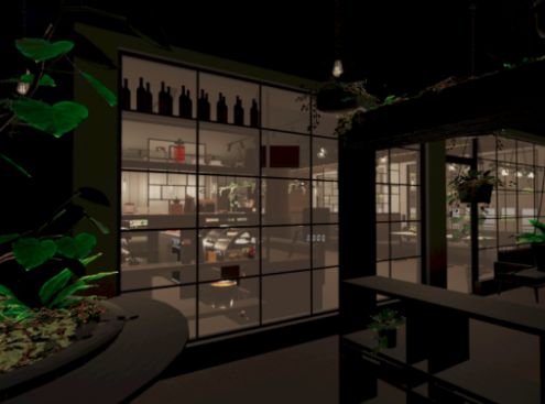 VRChatワールド紹介 水上Cafe サムネイル