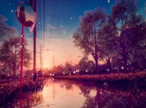 VRChatワールド紹介 夕焼けの帰り道ーOn my way home in the Sunset サムネイル