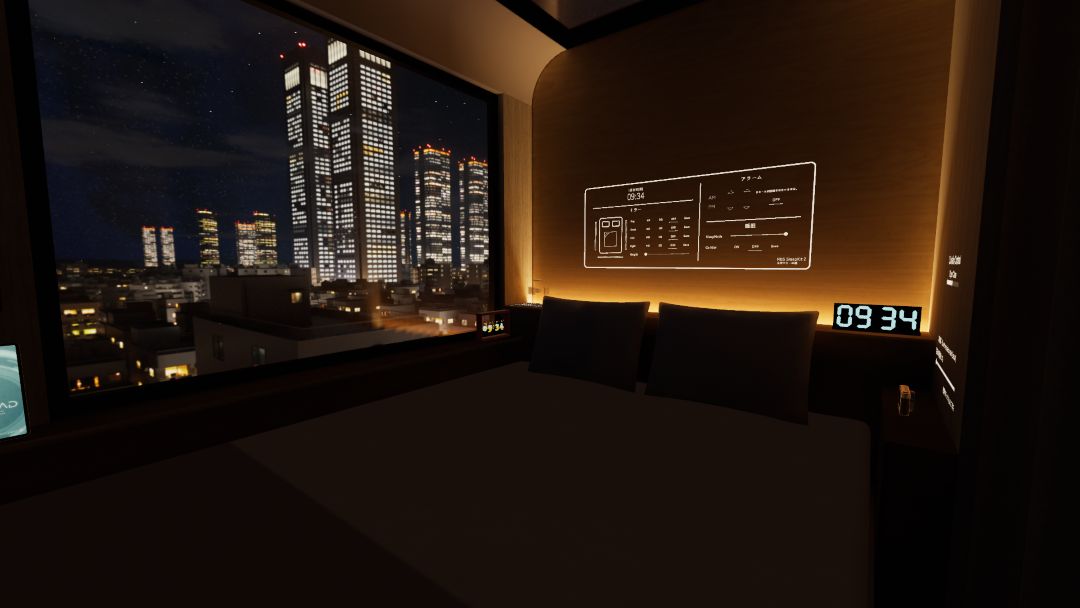 VRChatワールド紹介 星と夜景のカプセルホテル - Starlight ＆ Citylights Capsule Hotel 3