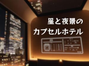 VRChatワールド紹介 星と夜景のカプセルホテル - Starlight ＆ Citylights Capsule Hotel サムネイル