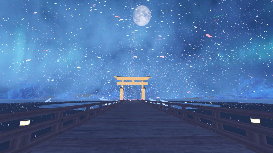 VRChatワールド紹介 TSUKUYOMI_星降る海 1