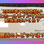 東京海上ホールディングスの配当金入金 2025年12月分