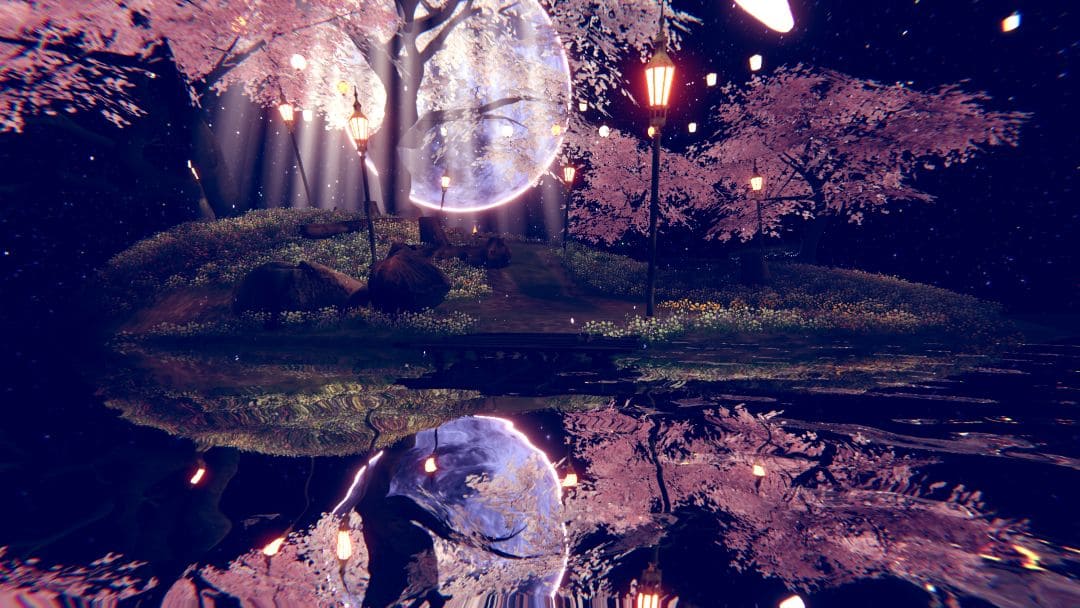 VRChatワールド紹介 アルテミスの夜桜 Charlottes Artemis Blossom 1