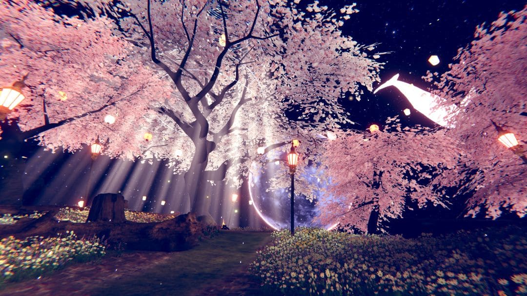 VRChatワールド紹介 アルテミスの夜桜 Charlottes Artemis Blossom 2