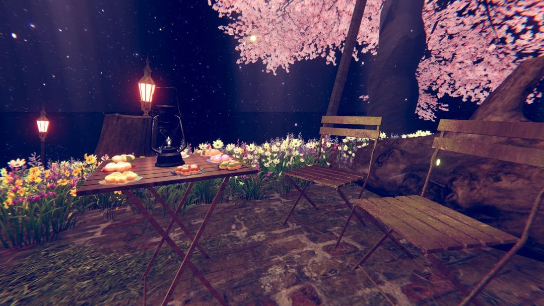 VRChatワールド紹介 アルテミスの夜桜 Charlottes Artemis Blossom 4