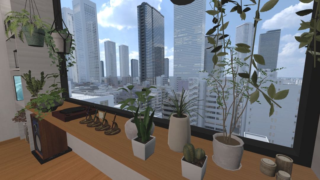 VRChatワールド紹介 植物と暮らす都会生活 -Living a cityday with Plants- 2
